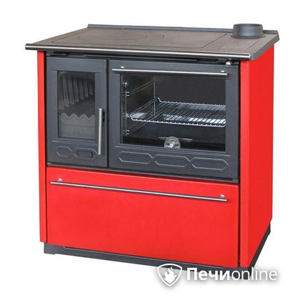 Отопительная печь Plamen 850 Glas красная труба справа в Калуге