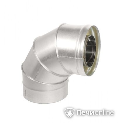 Колено 90° сэндвич Теплов и Сухов Отвод Термо 87* ОТ-Р 430-0.5/оцинковка D200/260 в Калуге