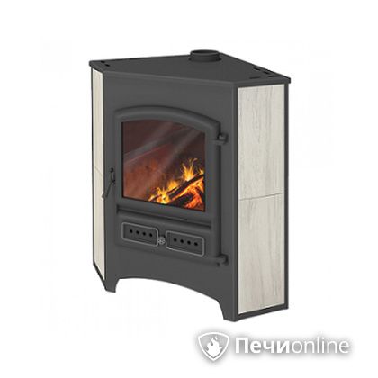 Печь-камин Этна (БКД) угловой беж. 9 кВт (150 кв.м) в Калуге