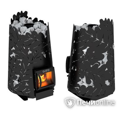 Дровяная печь-каменка GrillD Dubravo 180 short black в Калуге