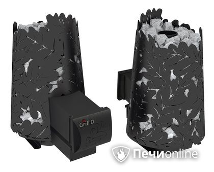 Дровяная печь-каменка GrillD Dubravo mini long black в Калуге