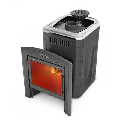 Дровяная банная печь TMF Гейзер Мини 2016 Inox Витра ЗК ТО антрацит в Калуге