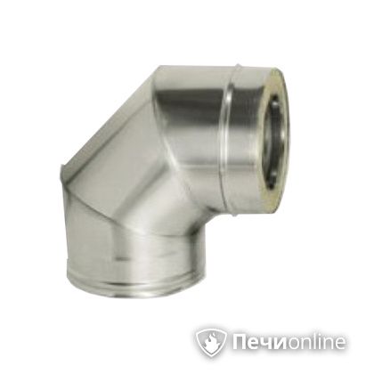 Дымоход Дымок Колено 90° с изоляцией 0,8 мм. OТFR90  120/200 в Калуге