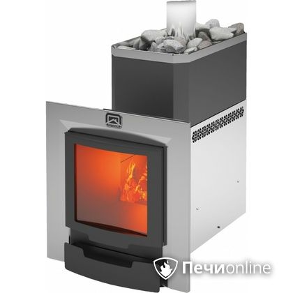 Дровяная банная печь Теплодар Русь 12 ЛНЗП Панорама Профи (дверь 17 с обрамлением) в Калуге