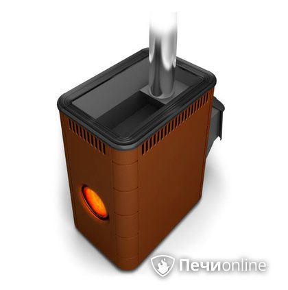 Дровяная банная печь TMF  Аврора Inox ДА Иллюминатор терракота  в Калуге