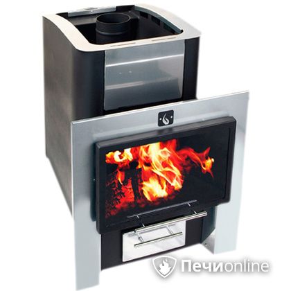Дровяная банная печь Конвектика 16 Плазма антрацит в Калуге
