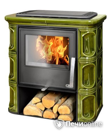 Печь-камин ABX Florencie, зеленая в Калуге