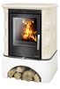 Печь-камин ABX Marina EXclusive, белый цоколь, песчаная