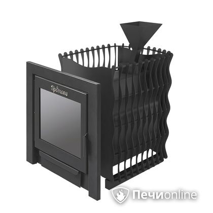 Дровяная банная печь Протопи Вулкан 14 Подкова Панорама в Калуге