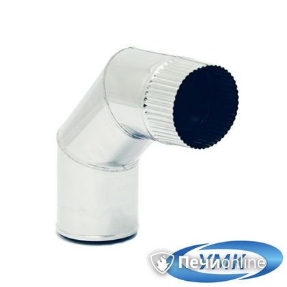 Дымоход УМК Отвод 90° D150 1.0мм нержавейка в Калуге