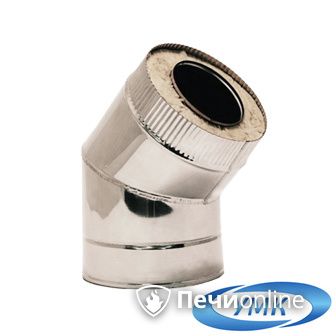 Дымоход УМК Сэндвич-отвод 135°  D160х220 Н+Оц 0.5мм 0.5мм по воде в Калуге