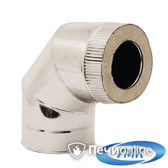 Дымоход УМК Сэндвич-отвод 90° D160х220 Н+Оц 0.5мм 0.5мм по воде в Калуге