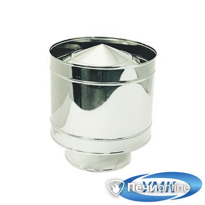 Дымоход УМК Зонт с дефлектором D80 0.5 мм нержавейка в Калуге