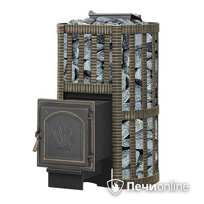 Дровяная банная печь Везувий Ураган Ковка 16 (271) с закрытой каменкой чугун в Калуге