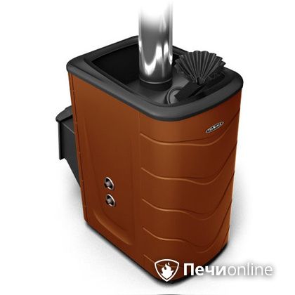Дровяная банная печь TMF Гейзер 2014 Inox с теплообменником терракота в Калуге