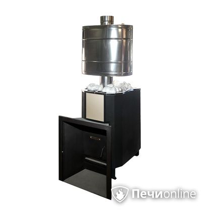 Газовая печь для бани УЗПО Синара Метеорит газо-дровяная антрацит без ГГУ в Калуге