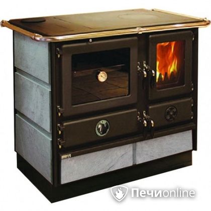 Отопительно-варочная печь MBS Thermo Magnum Stone L с теплообменником и духовым шкафом в Калуге
