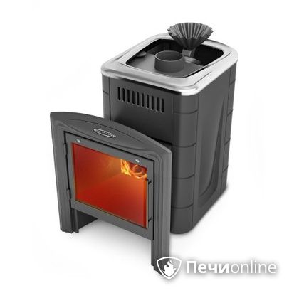 Дровяная банная печь TMF Гейзер Мини 2016 Inox Витра ЗК антрацит в Калуге